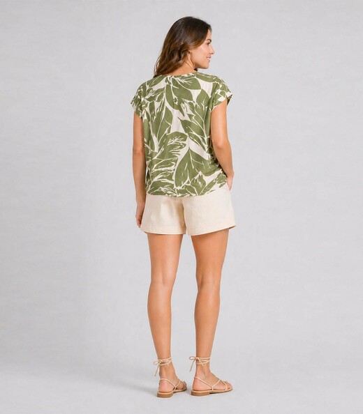 Blusa Feminina em Malha Visco Infinita Cor Verde
