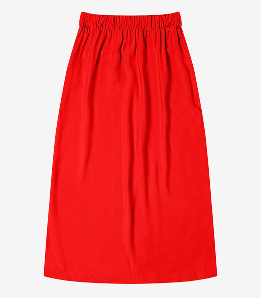 Saia Midi Feminina Em Alfaiataria Endless Laranja