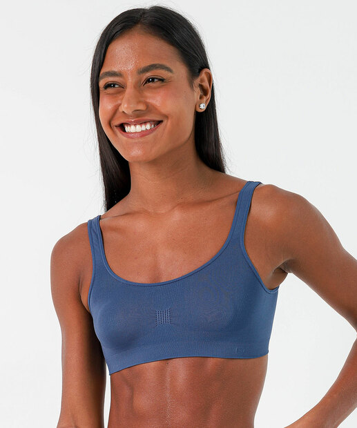 Sutiã Top Sem Bojo Microfibra Alças Largas DelRio