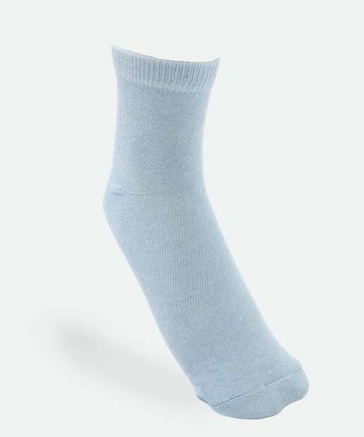 Kit 5 Pares Meias Cano Curto Feminina Marisa Branco