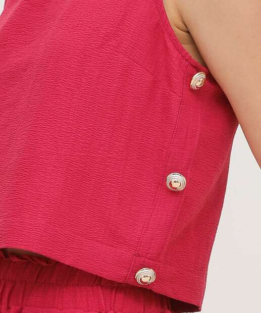 Blusa Regata Feminina Alças Largas Marisa Rosa