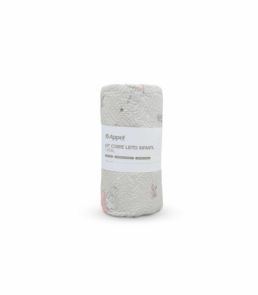 Kit Cobre Leito Casual Kids Casal Appel Cinza