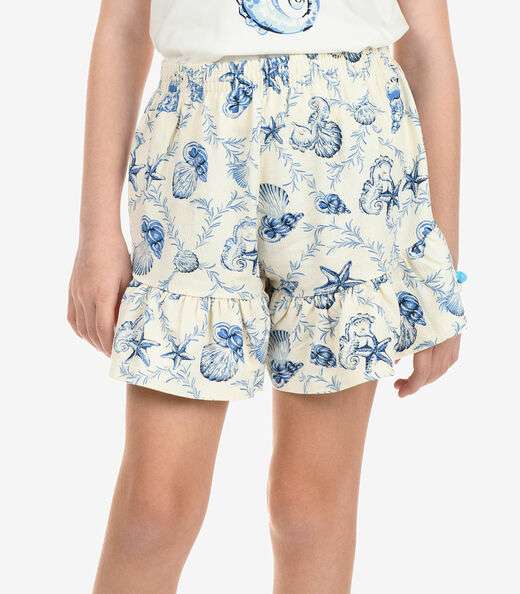 Conjunto Blusa Com Shorts Rovi Kids Bege