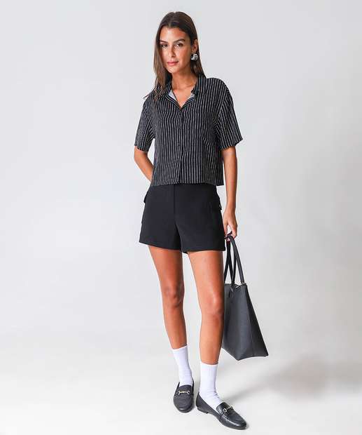 Image_Short Feminina Cargo Marisa Preto