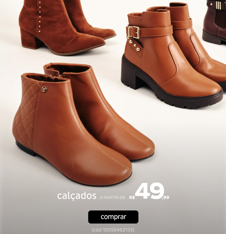 Calçados Outono/Inverno a partir de R$49,99