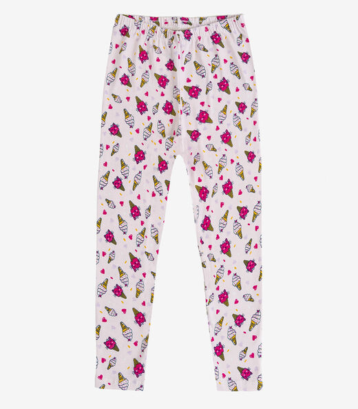 Legging Infantil Em Cotton Select Rosa