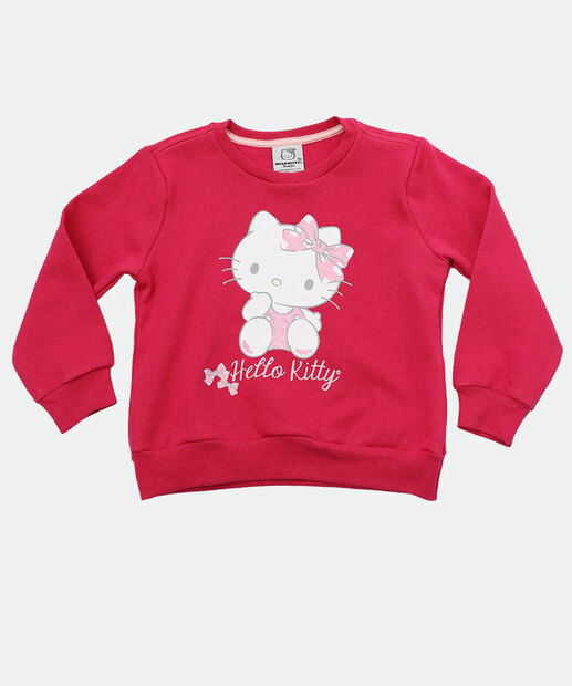 Image_Blusão Infantil Moletom Flanelado Hello Kitty Tam 1 a 3 Rosa