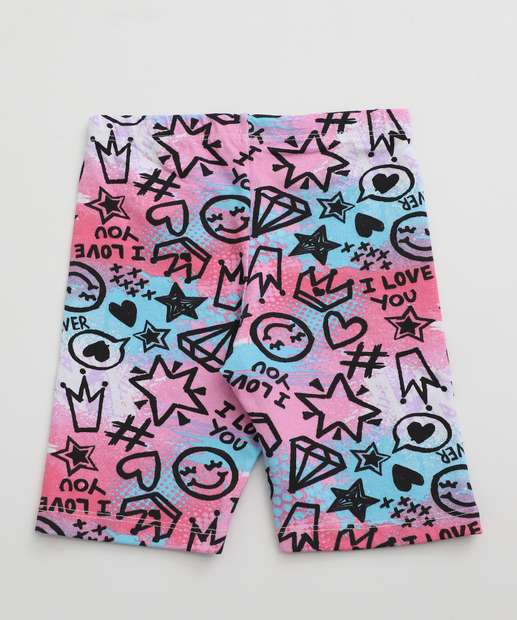 Conjunto Infantil Estampado Manga Curta Tam 4 a 10