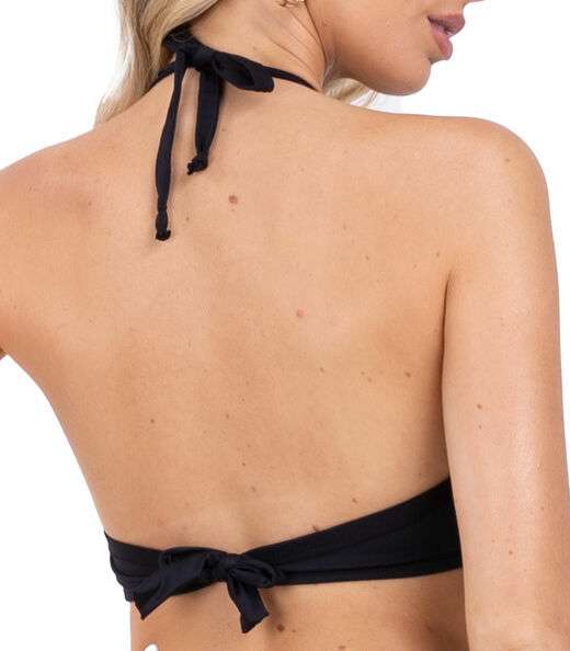 Top Biquíni Liso Com Bojo Uni Femme Preto