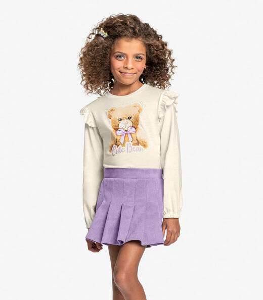 Image_Conjunto Infantil Blusa Com Shorts Saia Trick Nick Roxo