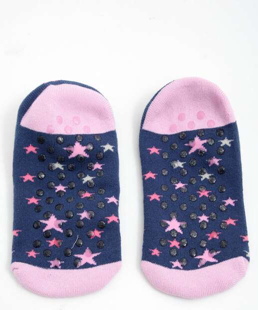 Meia Sapatilha Feminina Antiderrapante Estrelas Marisa