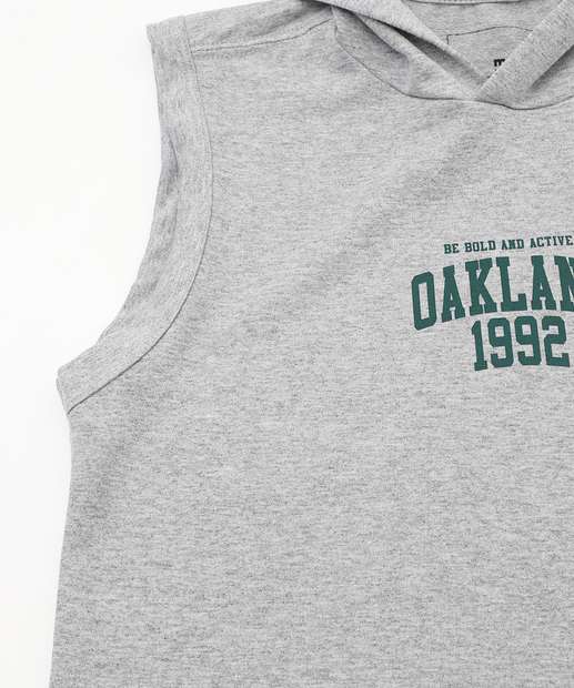 Regata Juvenil Capuz Marisa Tam 10 a 16 Cinza