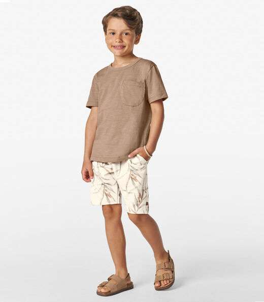 Conjunto Masculino Camiseta com Bermuda Trick Nick Marrom