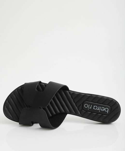 Rasteirinha Feminina Tiras Beira Rio Preto