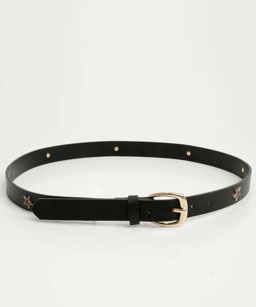 Cinto Feminino Fivela Estrela Marisa Preto