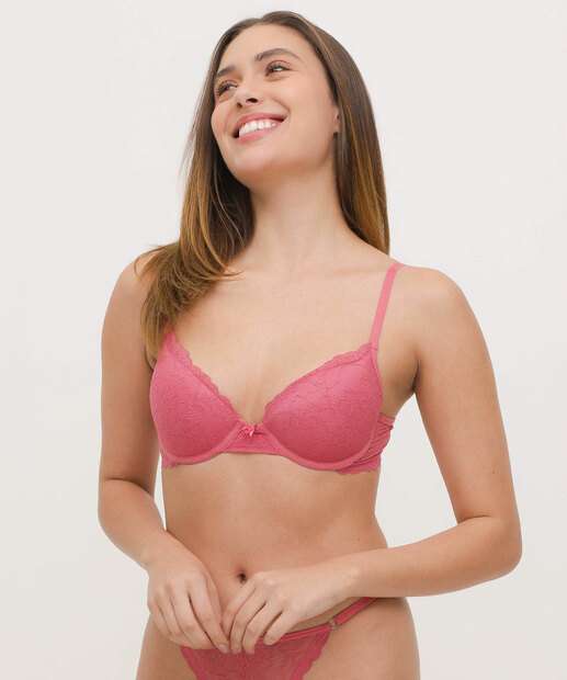 Sutiã de Renda Push Up Com Bojo Marisa