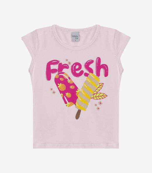 Blusa Infantil Menina Infinita Cor Rosa