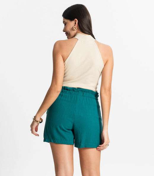 Shorts Feminino Linho Endless Verde