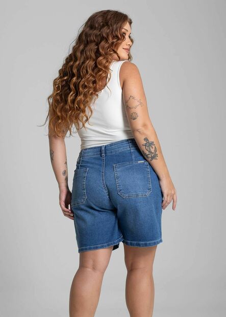 Bermuda Jeans Sawary Plus Size - 281367