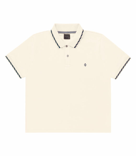 Polo Plus Size Masculina Diametro Bege