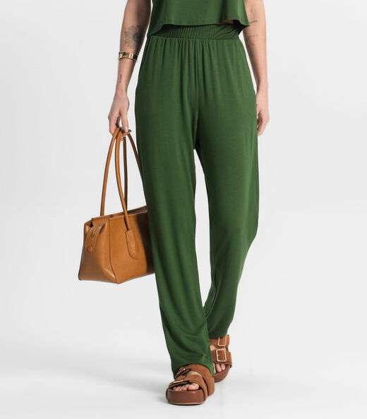 Calça Feminina Em Molecotton Rovitex Verde