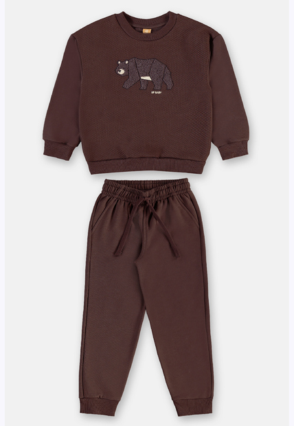 Conjunto Urso Moletom Matelassê Up Baby