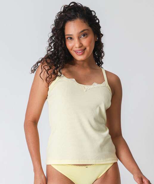 Image_Blusa Pijama Feminino Avulso Marisa Amarelo