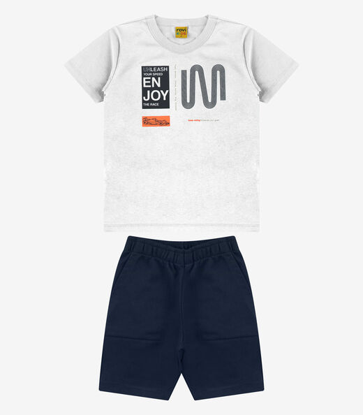 Image_Conjunto Camiseta com Bermuda Menino Rovi Kids Branco