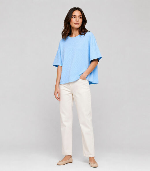 Camiseta Feminina Básica Piume Malha Infinita Cor Azul
