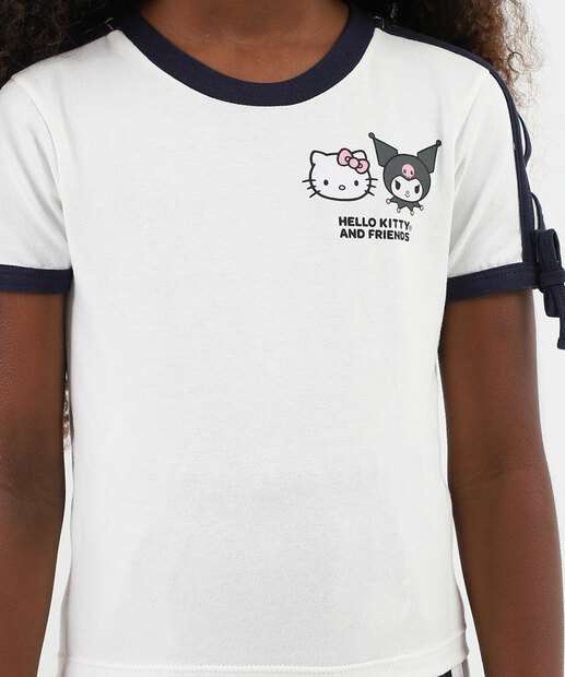 Blusa Infantil Hello Kitty Tam 4 a 10 Off White