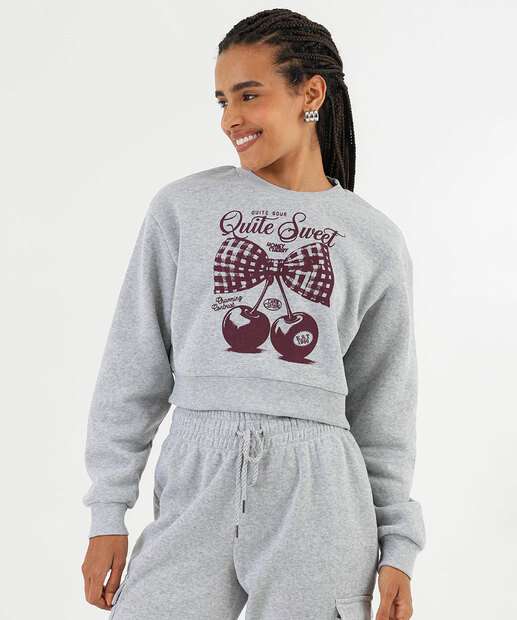 Image_Blusão Feminino Cropped Moletom Estampado Marisa Cinza