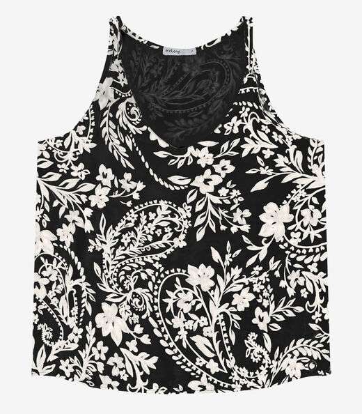 Blusa de Alça Viscose Khyara Feminina Endless Preto