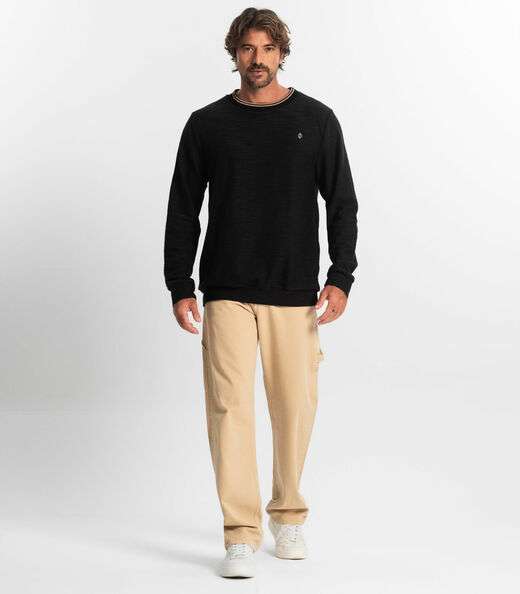 Blusão Masculino Maquinetado Diametro Preto