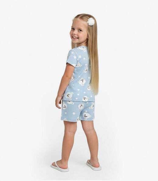 Pijama Infantil Blusa com Shorts Select Azul