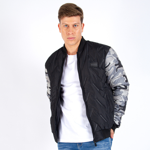 Jaqueta Puffer Masculina Bolso Frontal Ultraleve Camuflada