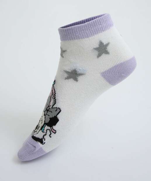 Kit 2 Pares Meias Infantil Minnie Disney