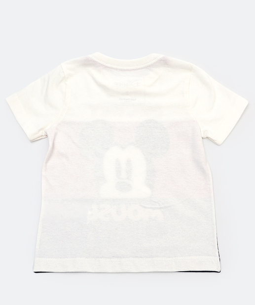 Camiseta Infantil Mickey Disney Tam 1 a 3 Off White