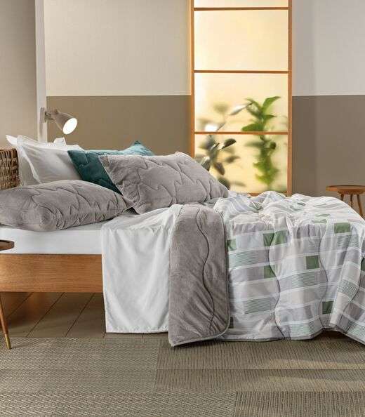 Edredom Blend Confort Casal Altenburg Cinza