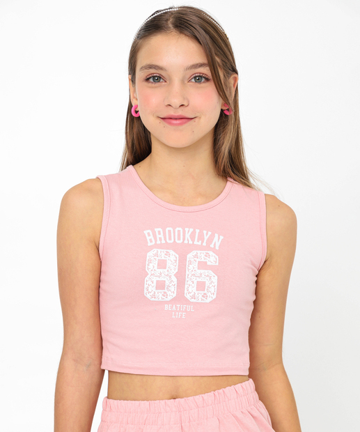 Image_Blusa Juvenil Regata College Estampada Marisa Tam 10 a 16 Rosa