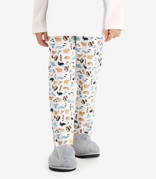 Pijama em Meia Malha Rovi Kids Bege