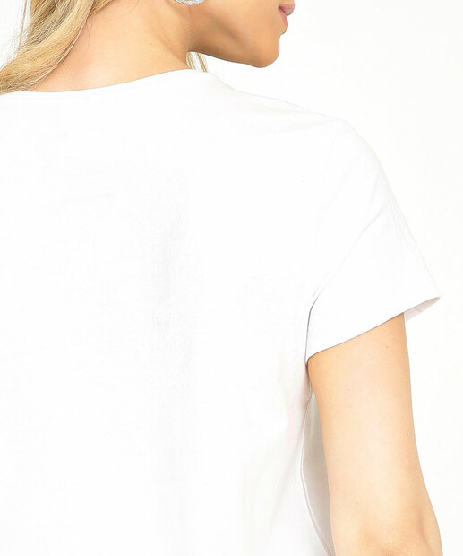 Blusa Feminina Estampa Borboleta Manga Curta Marisa