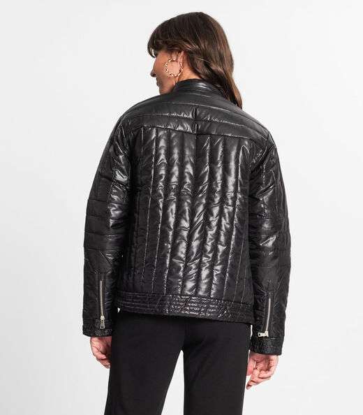 Jaqueta Feminina Em Microfibra Endless Preto