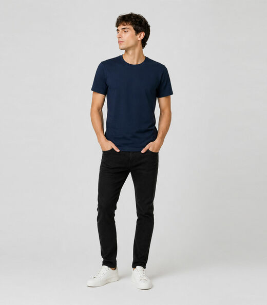 Camiseta Masculina Manga Curta Básica Select Azul