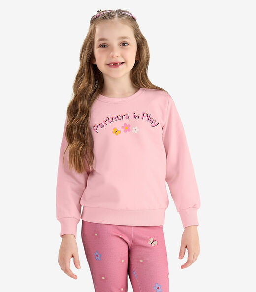 Conjunto de Moletom Com Legging E Blusão Rovi Kids Rosa