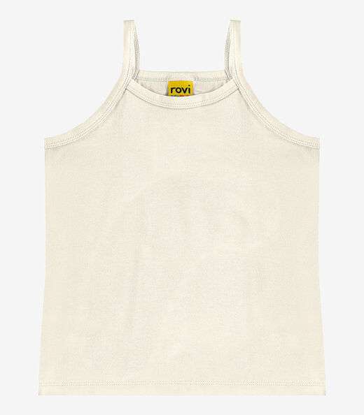 Regata De Alça Infantil Feminina Rovi Kids Bege
