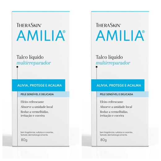 Image_Kit com 2 Unidades de Theraskin Amilia Talco Líquido Multirreparador Pele Sensív