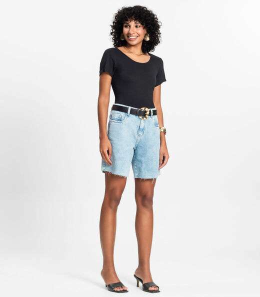 Blusa Feminina Viscotorcion Básica Rovitex Preto