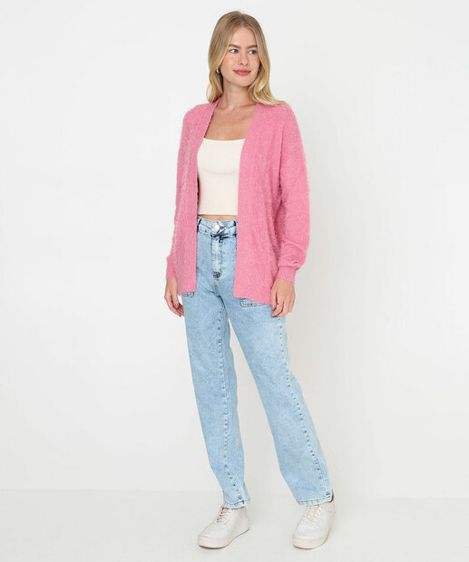 Image_Calça Jeans Reta Petit Feminina Bolsos Sawary Azul