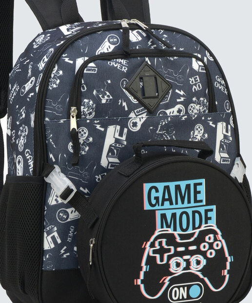 Kit Mochila E Lancheira Infantil Escolar Game Up4You 