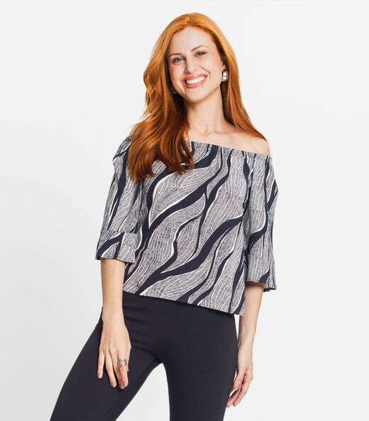 Blusa Feminina Ciganinha Rovitex Preto